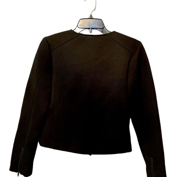 Cupcakes and cashmere black zippers snaps lined crop pockets brand new - Picture 2 of 5